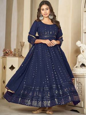 embroidered semi-stitched dress material 4