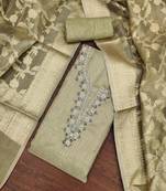 floral embroidered breads work unstitched dress material