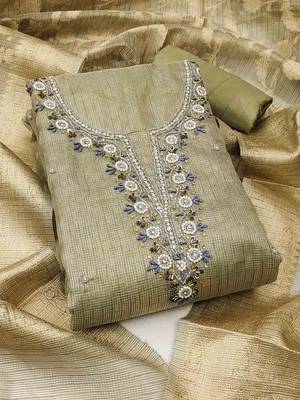 floral embroidered breads work unstitched dress material 2