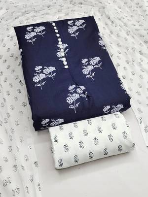 printed cotton unstitched dress material 2