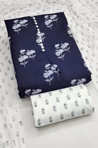 printed cotton unstitched dress material