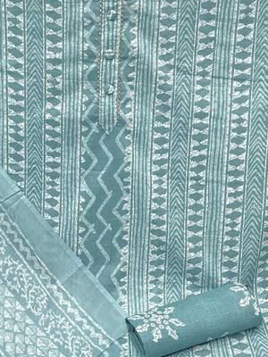 ethnic motifs printed gotta patti detail unstitched dress material 3