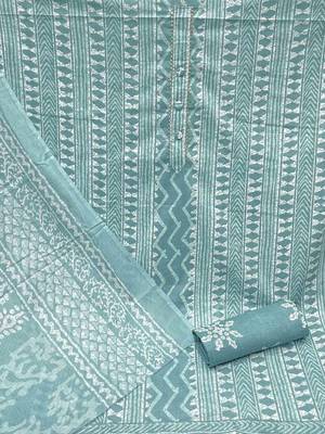 ethnic motifs printed gotta patti detail unstitched dress material 4