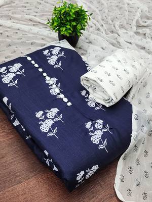 printed cotton unstitched dress material 3