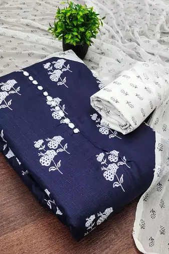 printed cotton unstitched dress material