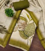printed linen unstitched dress material