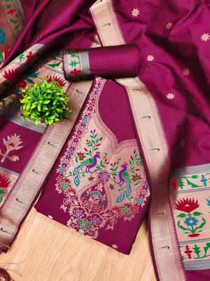 embroidered unstitched dress material 2