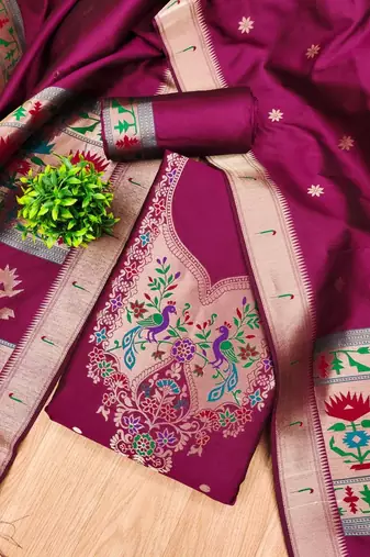 embroidered unstitched dress material