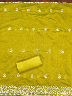 embroidered unstitched dress material 4