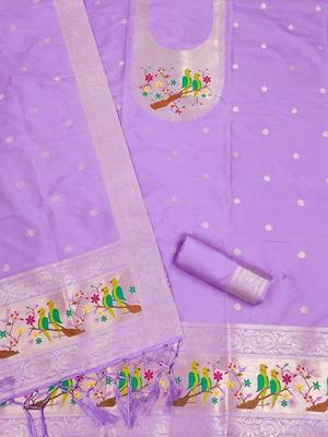 embroidered unstitched dress material 3