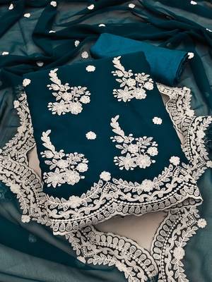 silk georgette unstitched dress material 1
