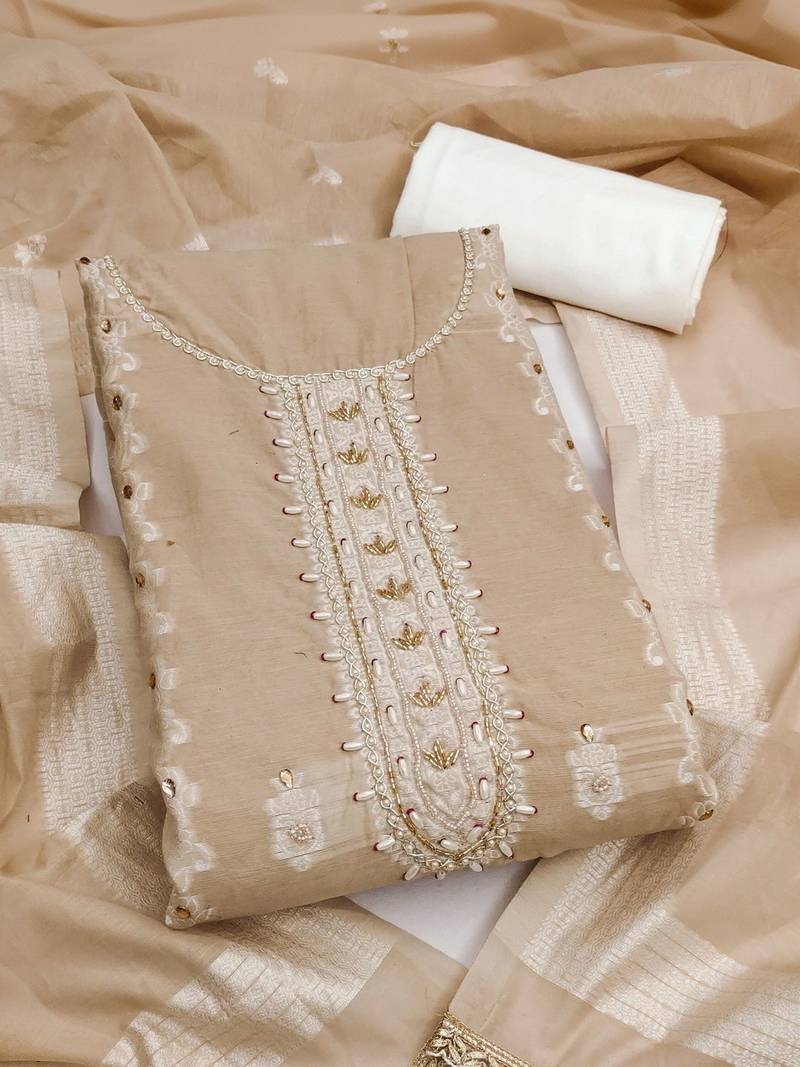 semi-stitched dress material