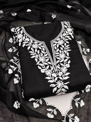 embroidered unstitched dress material 1