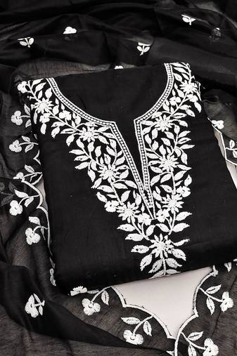 embroidered unstitched dress material