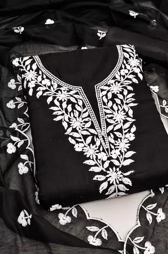 embroidered unstitched dress material