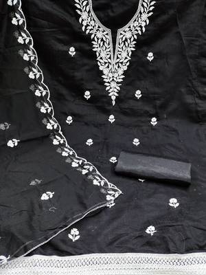 embroidered unstitched dress material 3
