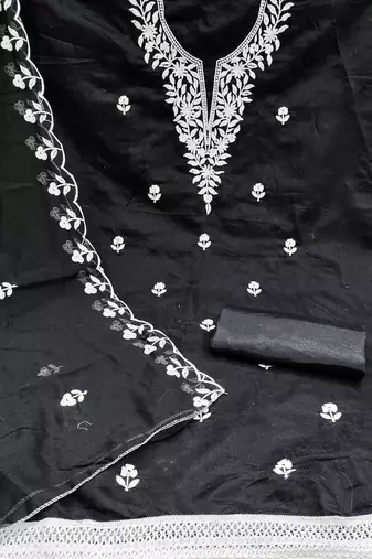 embroidered unstitched dress material