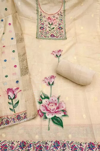 semi-stitched dress material