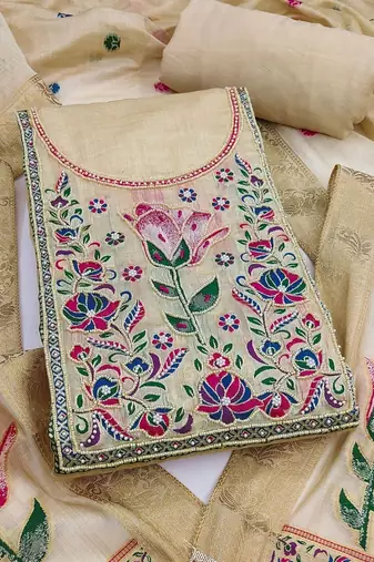 semi-stitched dress material