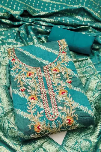semi-stitched dress material