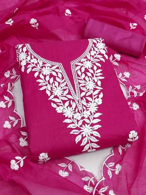 embroidered cotton unstitched dress material 1