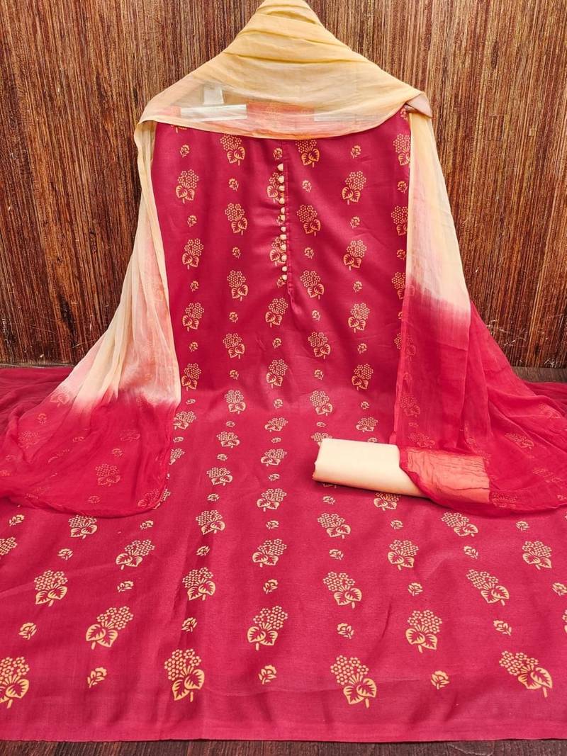 printed unstitched dress material
