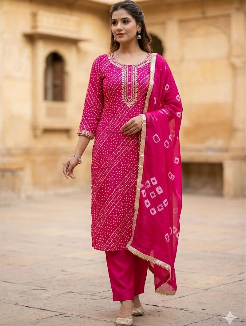 printed cotton semi-stitched dress material