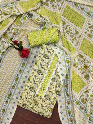 floral printed unstitched dress material 2