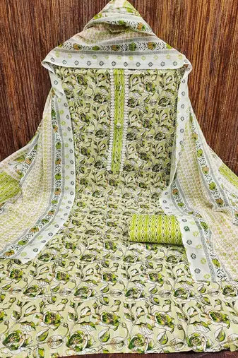 floral printed unstitched dress material