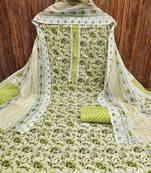 floral printed unstitched dress material