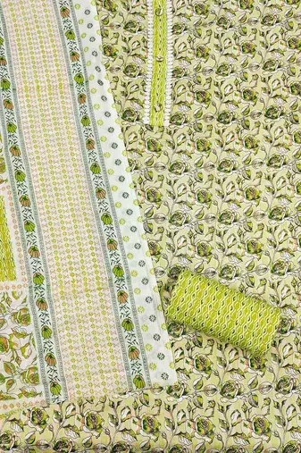 floral printed unstitched dress material