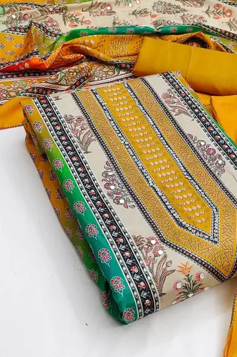 printed unstitched dress material