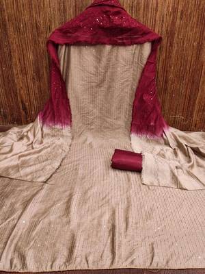 embroidered unstitched dress material 2