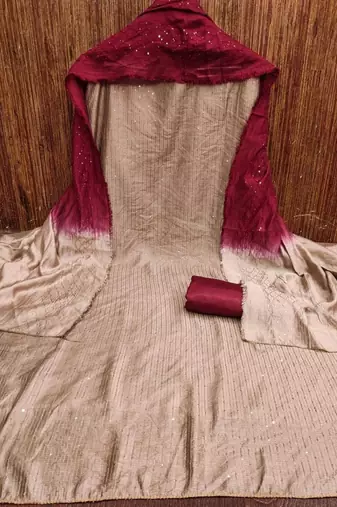 embroidered unstitched dress material