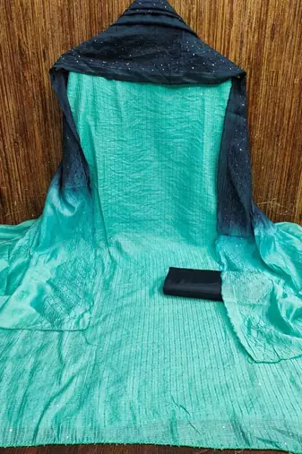embellished unstitched dress material
