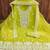 floral embroidered organza unstitched dress material