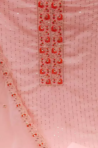 embroidered silk georgette unstitched dress material