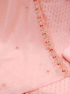 embroidered silk georgette unstitched dress material 5