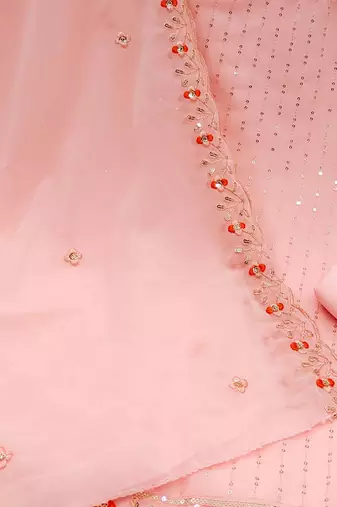 embroidered silk georgette unstitched dress material