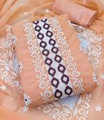 embroidered silk georgette unstitched dress material