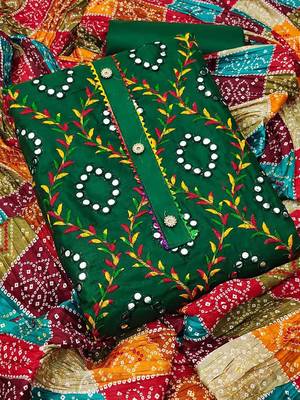 embroidered cotton unstitched dress material 1