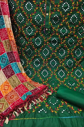embroidered cotton unstitched dress material