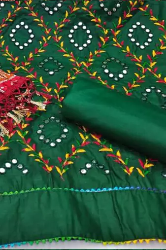embroidered cotton unstitched dress material