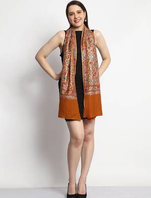 Embroidered wool shawl 1