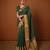 Women's purple & golden zari woven kanjivaram style silk blend saree with blouse piece