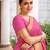 Women's pink & golden zari woven kanjivaram style silk blend saree with blouse piece