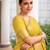Women's yellow & golden zari woven kanjivaram style silk blend saree with blouse piece