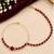 Gold-plated crystal beaded nath – maroon