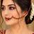 Gold-plated crystal beaded nath – maroon