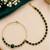 Gold-plated crystal beaded nath     green